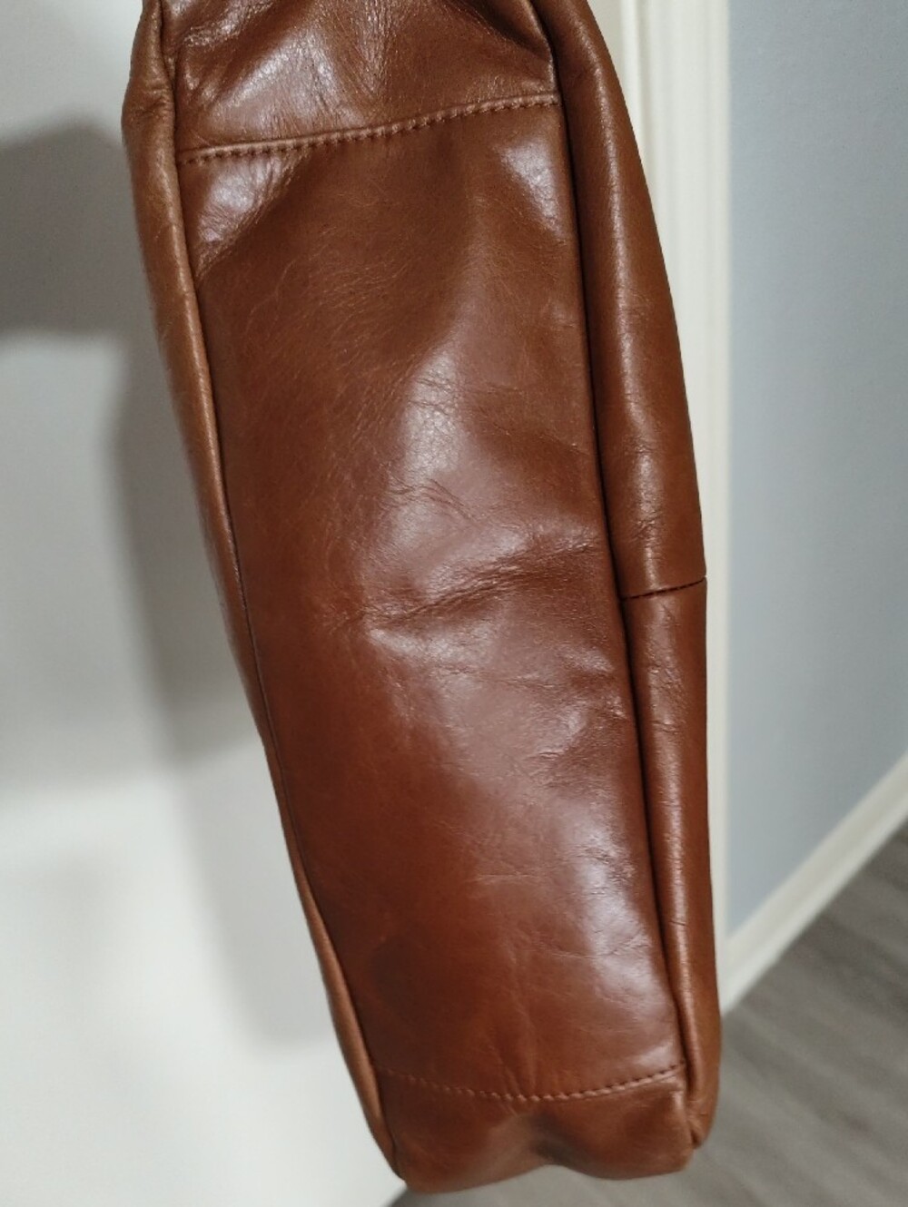 Tory Burch Chocolate Brown Leather Hobo with Gold Logo - Picture 4 of 8